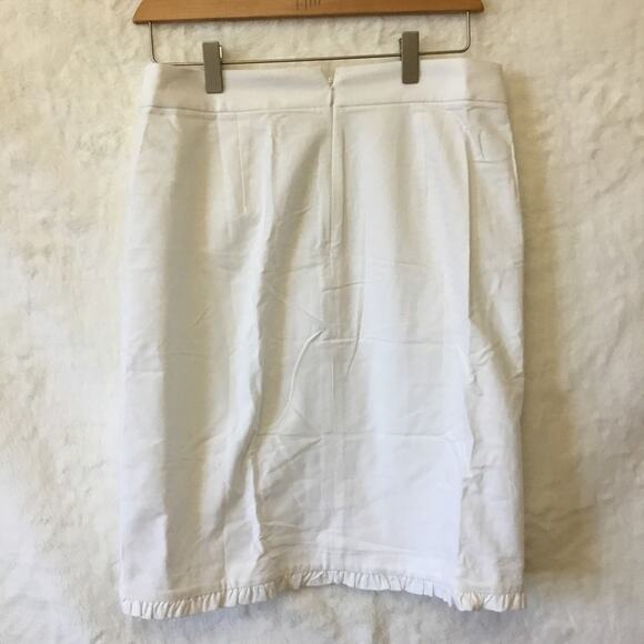 J, Crew White Wrap Ruffle Tulip Skirt - Picture 9 of 9